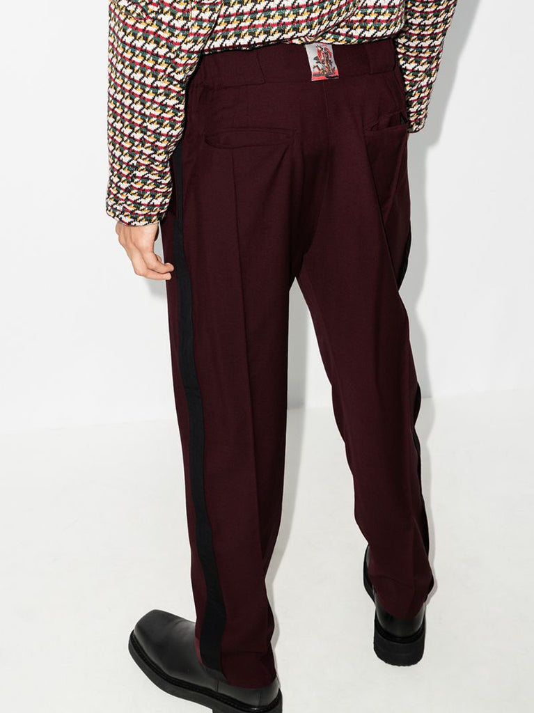 Tuxedo Stripe Wool Trousers