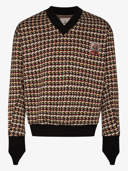 Jacquard-geometric Knit Jumper