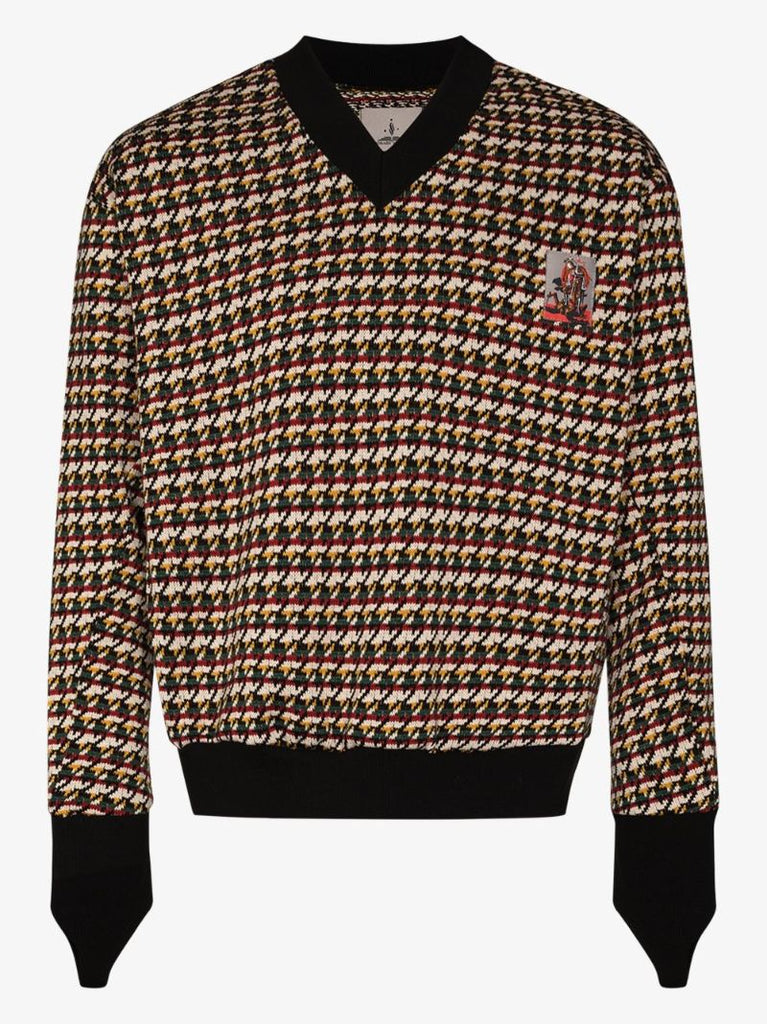 Jacquard-geometric Knit Jumper