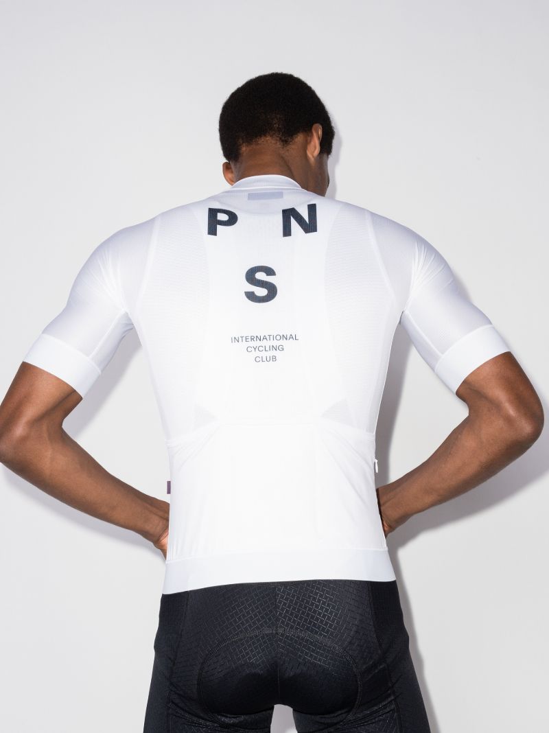 White Mechanism Cycling Jersey Top