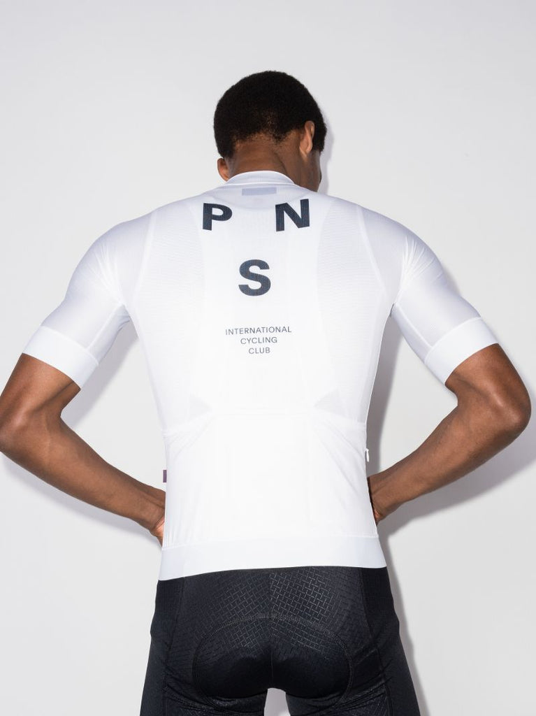 White Mechanism Cycling Jersey Top