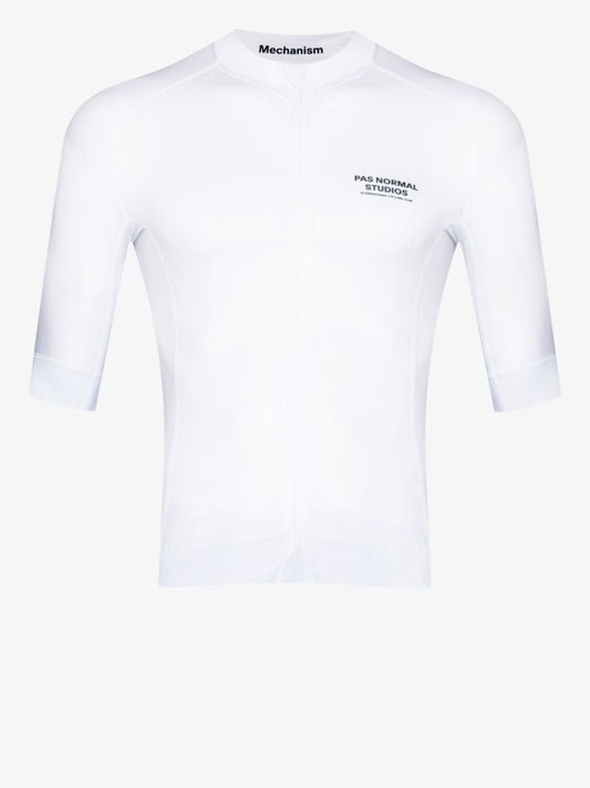 White Mechanism Cycling Jersey Top