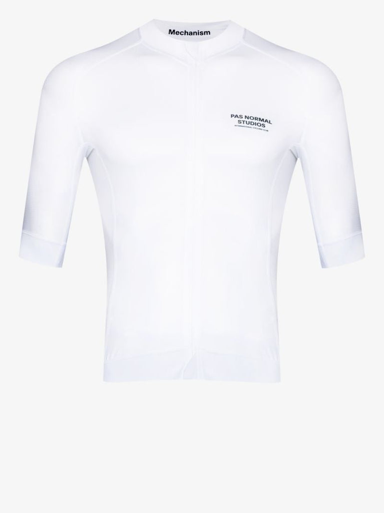 White Mechanism Cycling Jersey Top