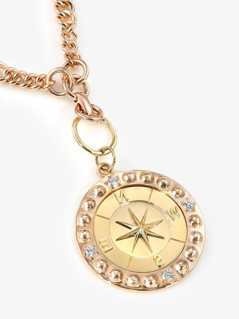 18k Yellow Gold Course Correction Graduated Curb Chain Diamond Necklace