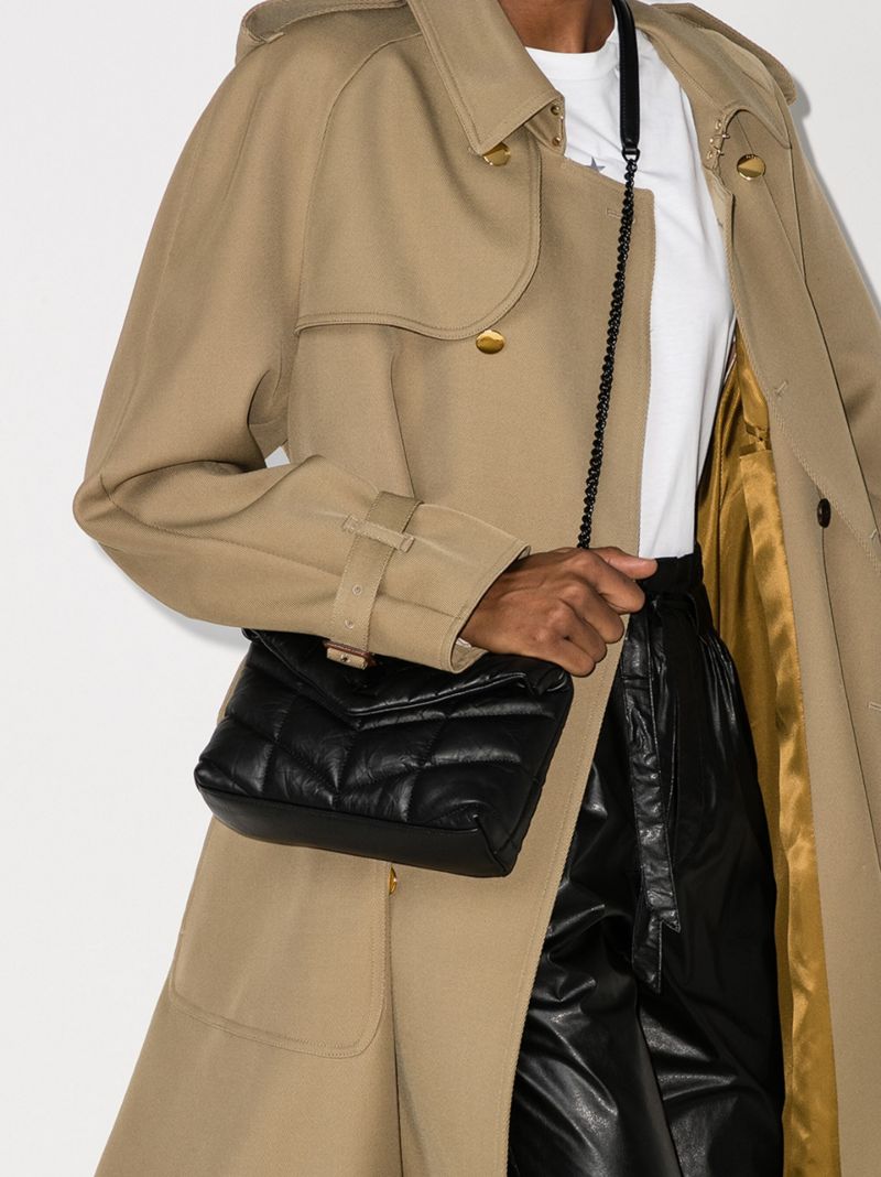 Black Loulou Puffer Small Leather Shoulder Bag