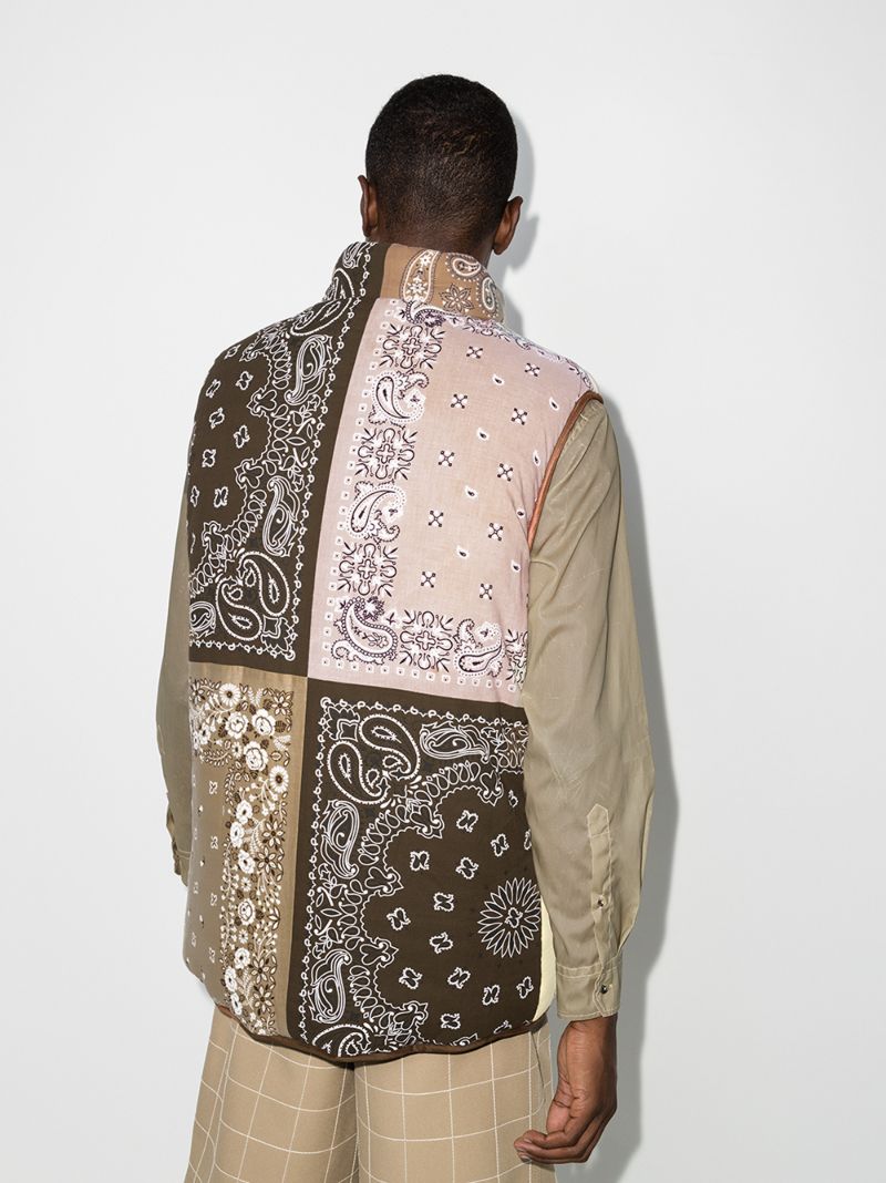 Reversible Bandana Print Gilet