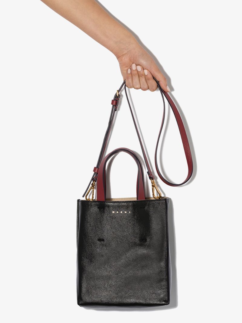 Black Museo Leather Tote Bag