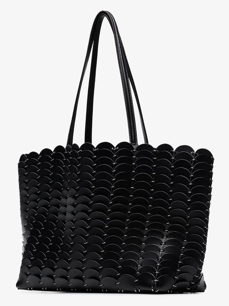 Black PacoÃ_x0083_Â¯o Large Leather Tote Bag