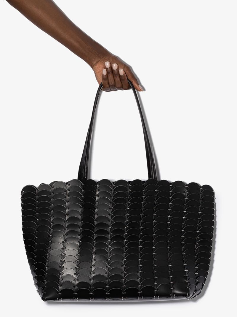 Black PacoÃ_x0083_Â¯o Large Leather Tote Bag