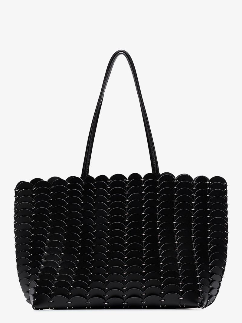 Black PacoÃ_x0083_Â¯o Large Leather Tote Bag
