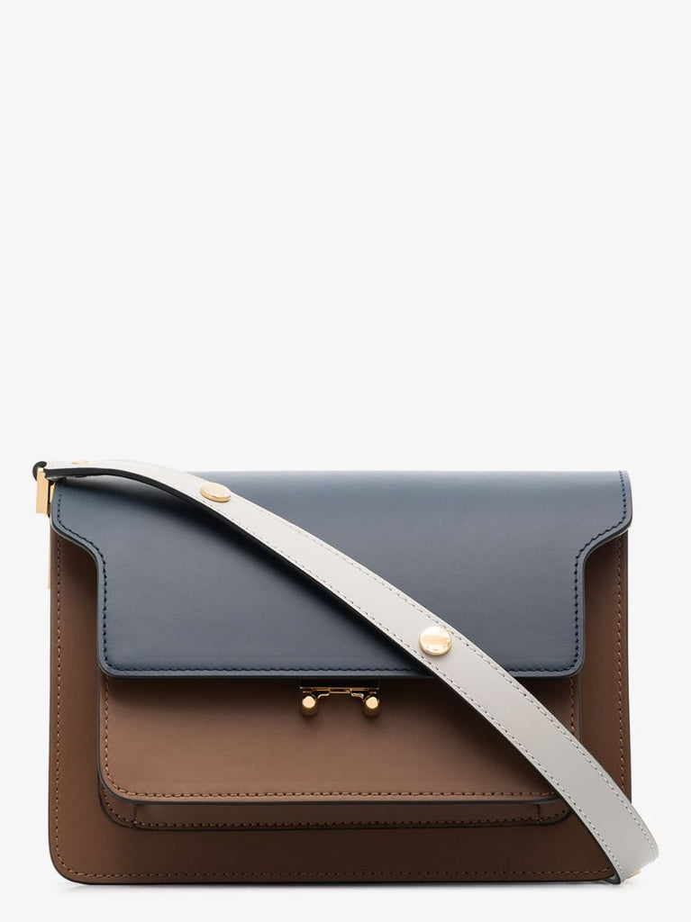Brown Trunk Medium Leather Shoulder Bag