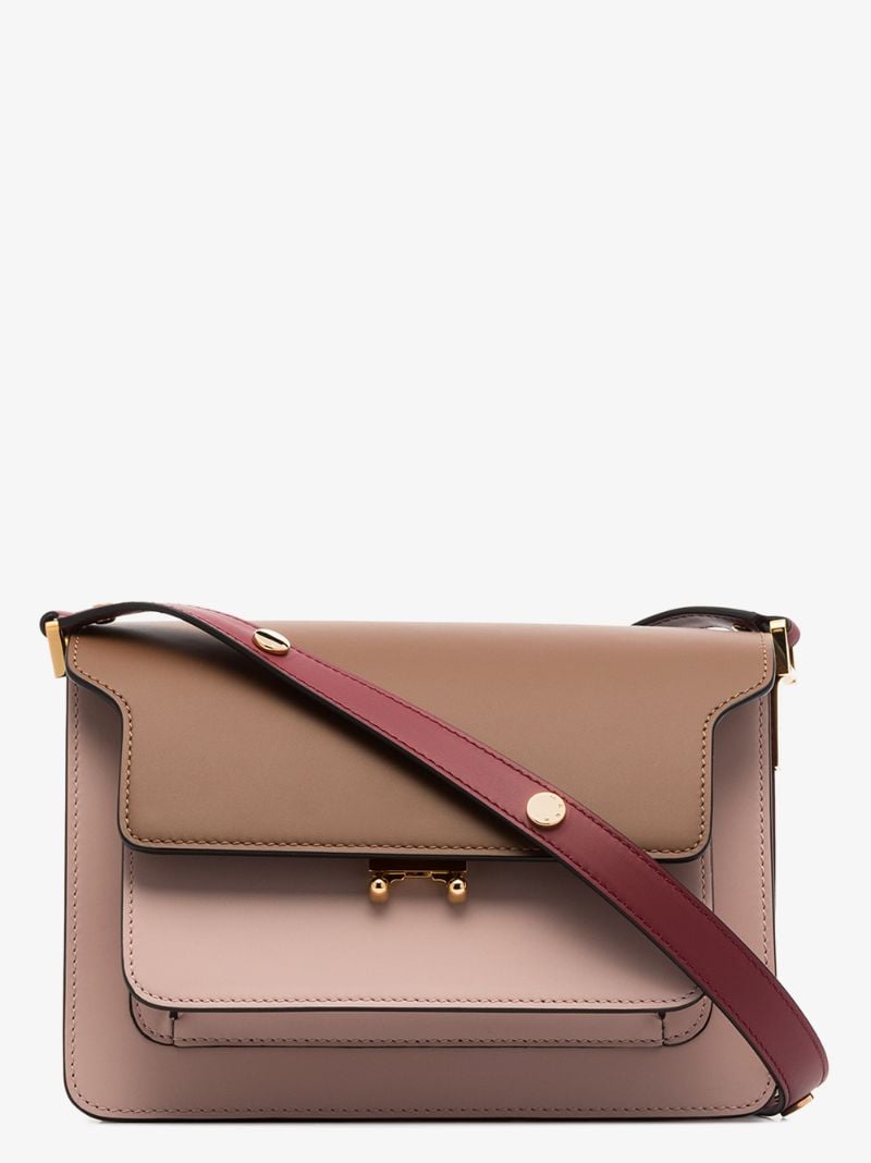 Pink Trunk Medium Leather Shoulder Bag