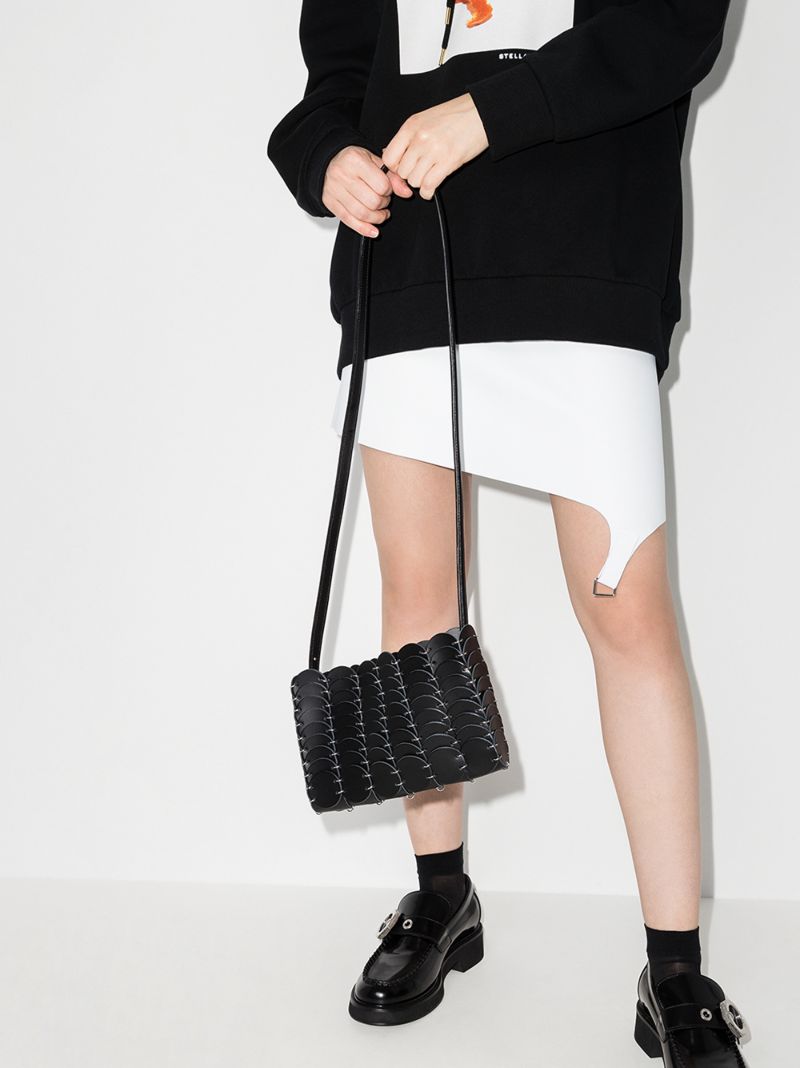 Black PacoÃ_x0083_Â¯o Leather Cross Body Bag