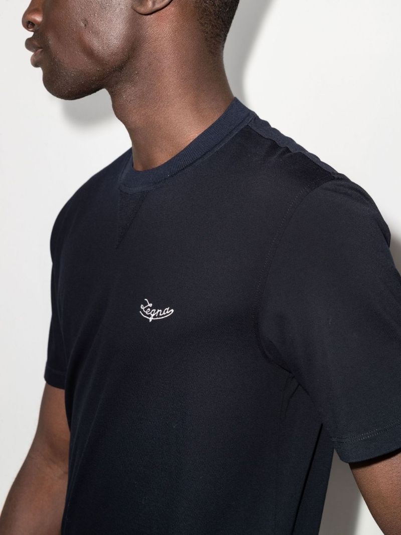 Embroidered Logo Cotton T-shirt