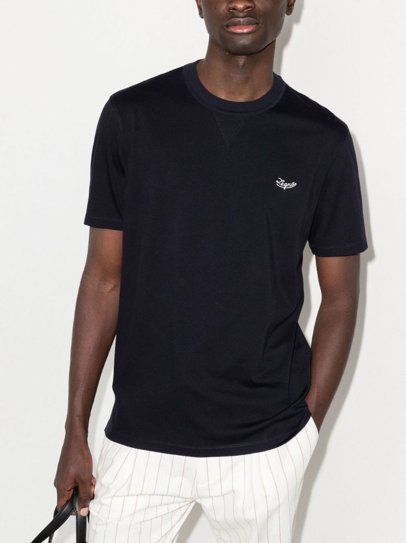 Embroidered Logo Cotton T-shirt