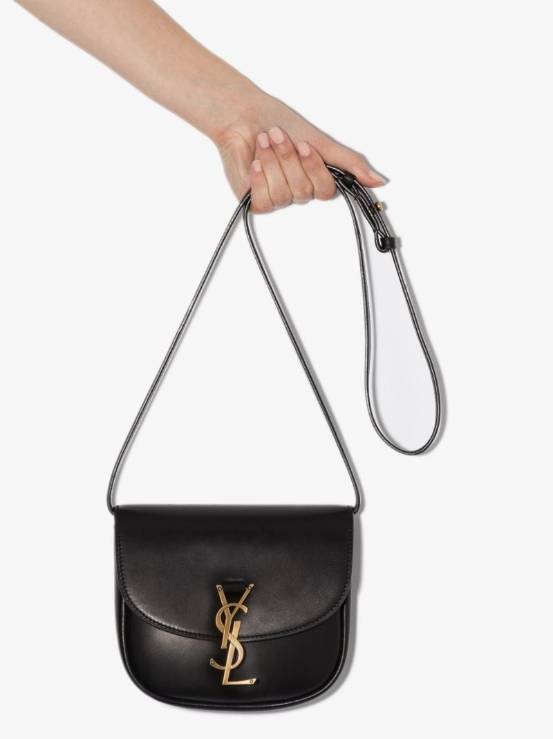 Black Kaia Small Leather Shoulder Bag