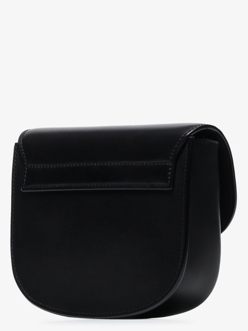 Black Kaia Small Leather Shoulder Bag