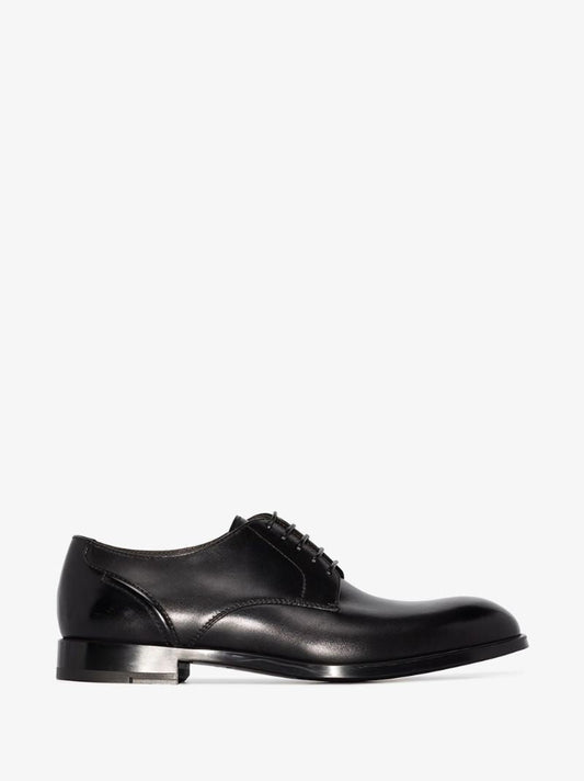 Black Siena Flex Leather Derby Shoes