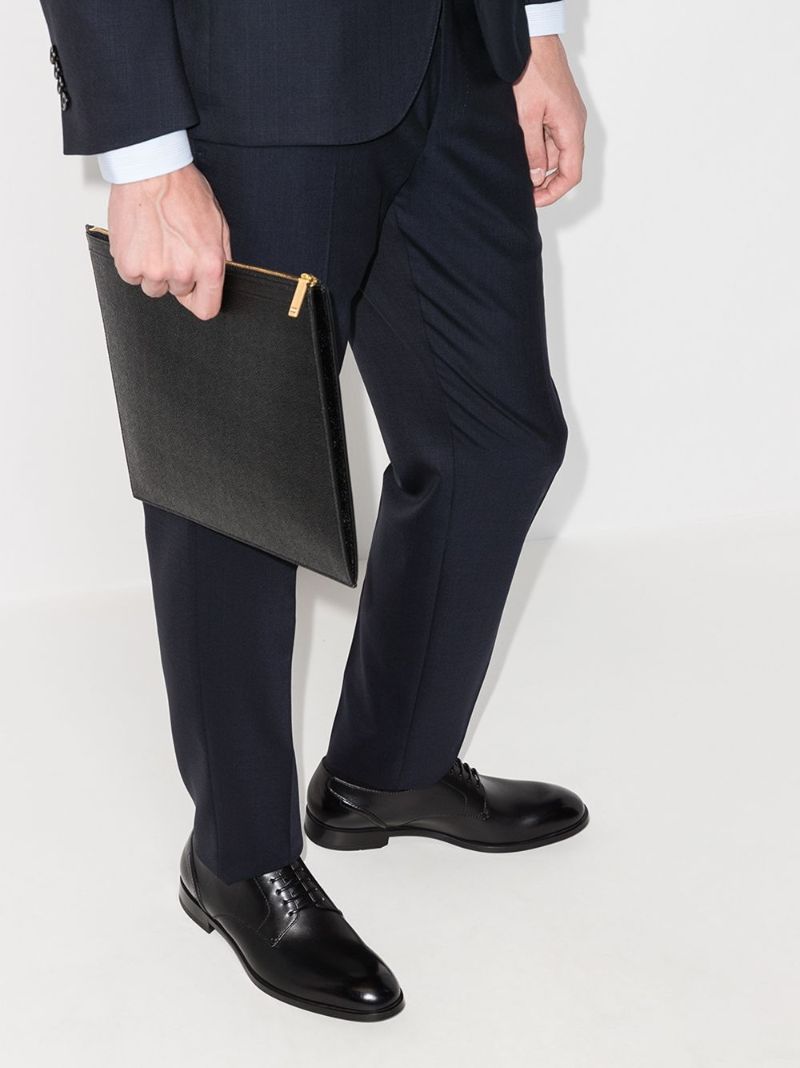 Black Siena Flex Leather Derby Shoes