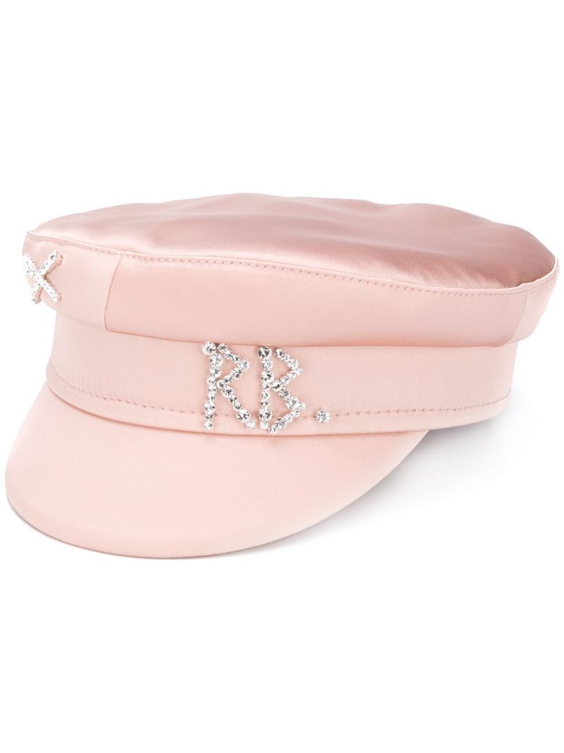 X Browns Pink Silk Baker Boy Hat