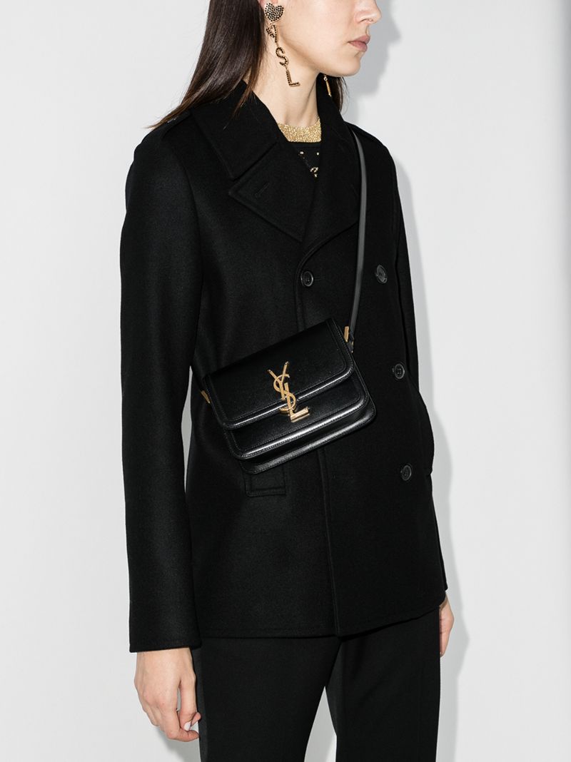 Black Solferino Small Leather Cross Body Bag