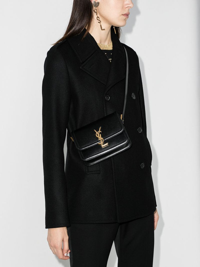 Black Solferino Small Leather Cross Body Bag