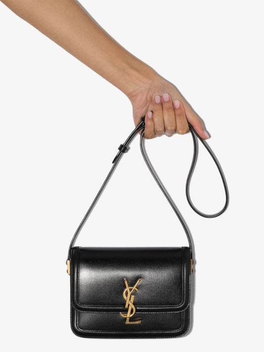 Black Solferino Small Leather Cross Body Bag
