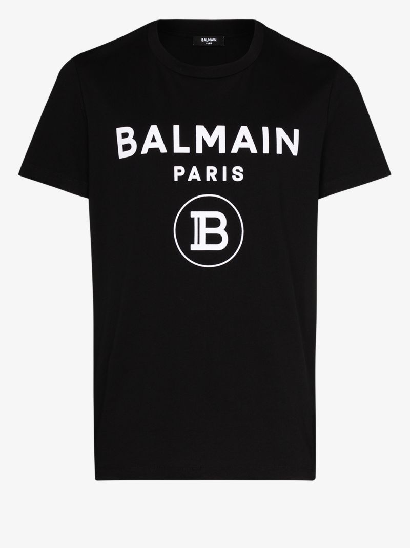 Flock Logo Print Cotton T-shirt
