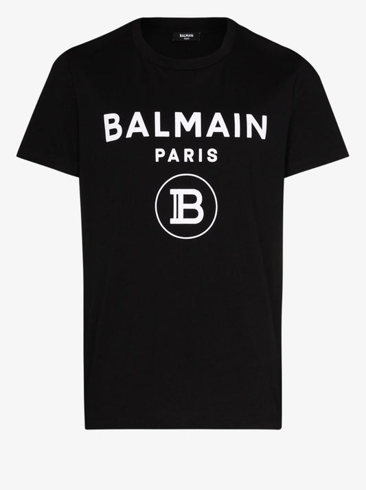Flock Logo Print Cotton T-shirt