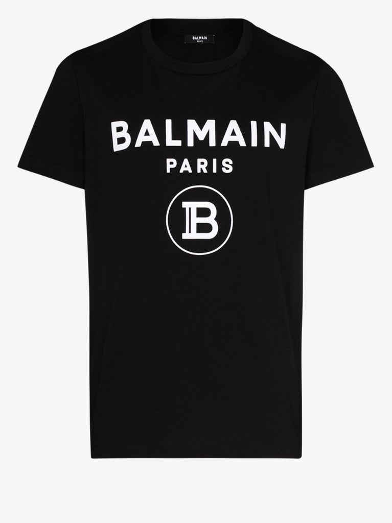 Flock Logo Print Cotton T-shirt