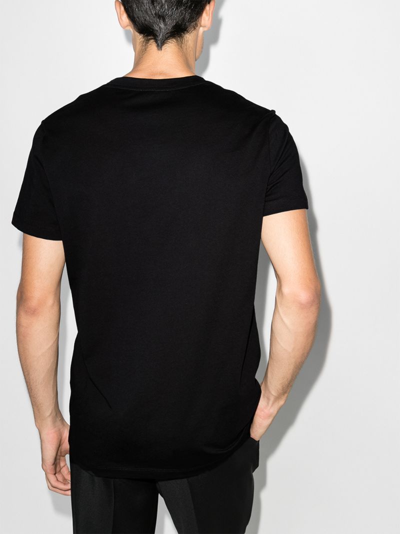 Flock Logo Print Cotton T-shirt
