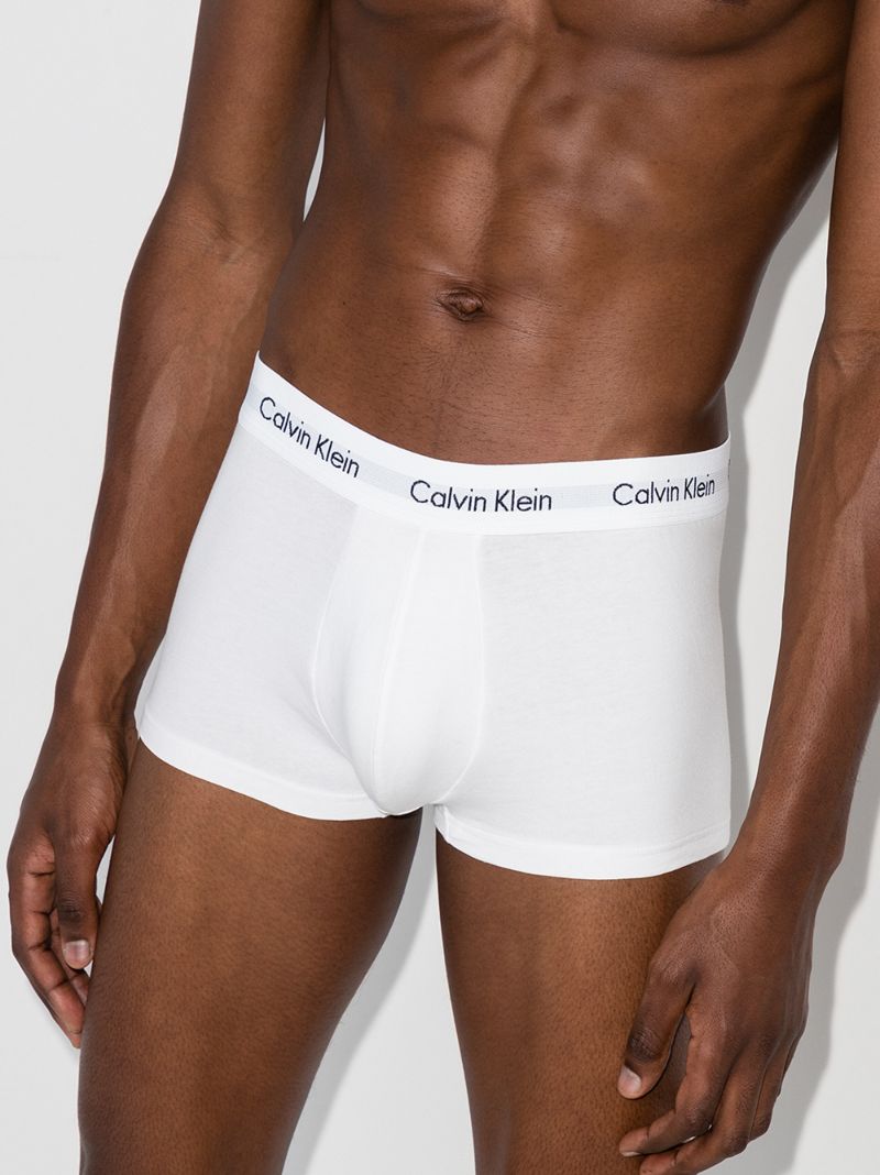 White Cotton Boxer Briefs Set