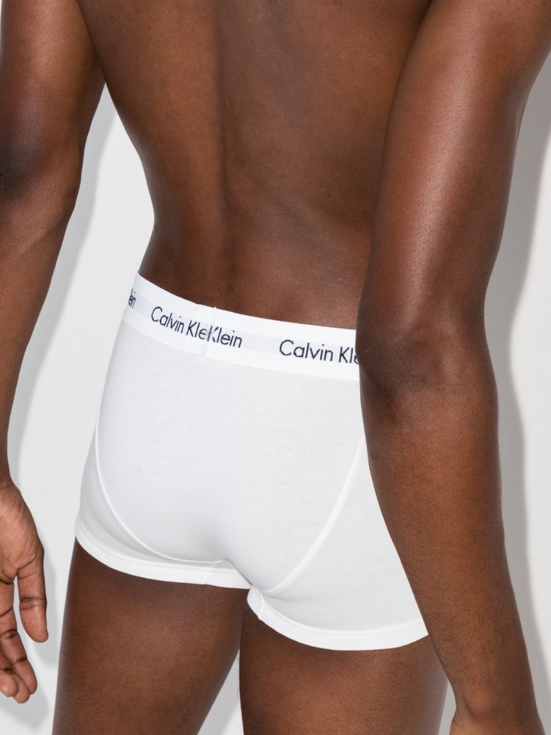White Cotton Boxer Briefs Set