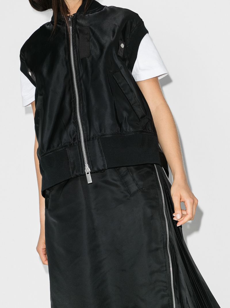 Short Sleeve Shell Bomber Jacket