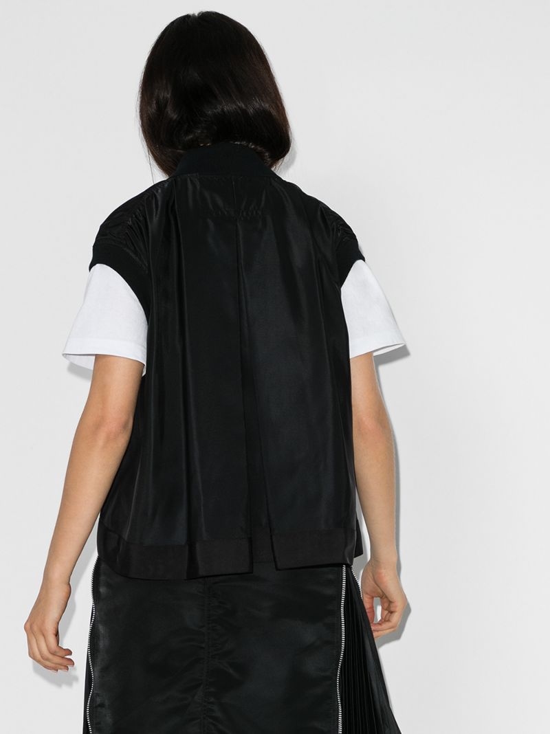 Short Sleeve Shell Bomber Jacket