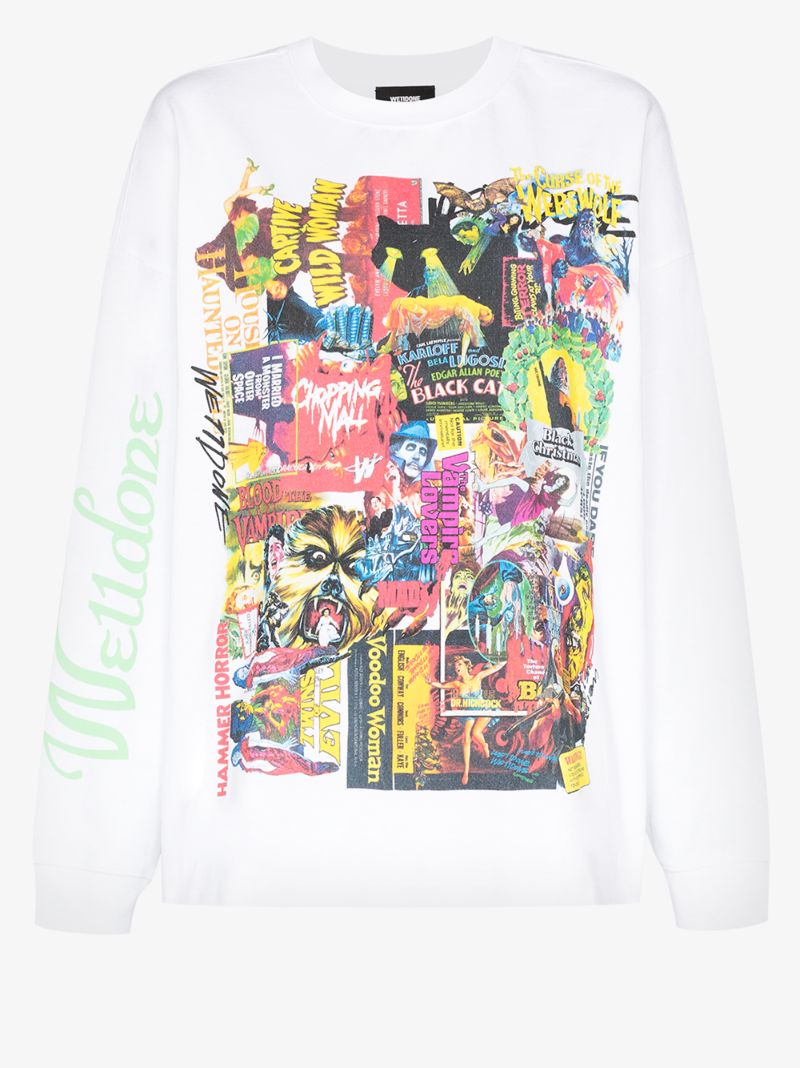 Horror Collage Cotton T-shirt
