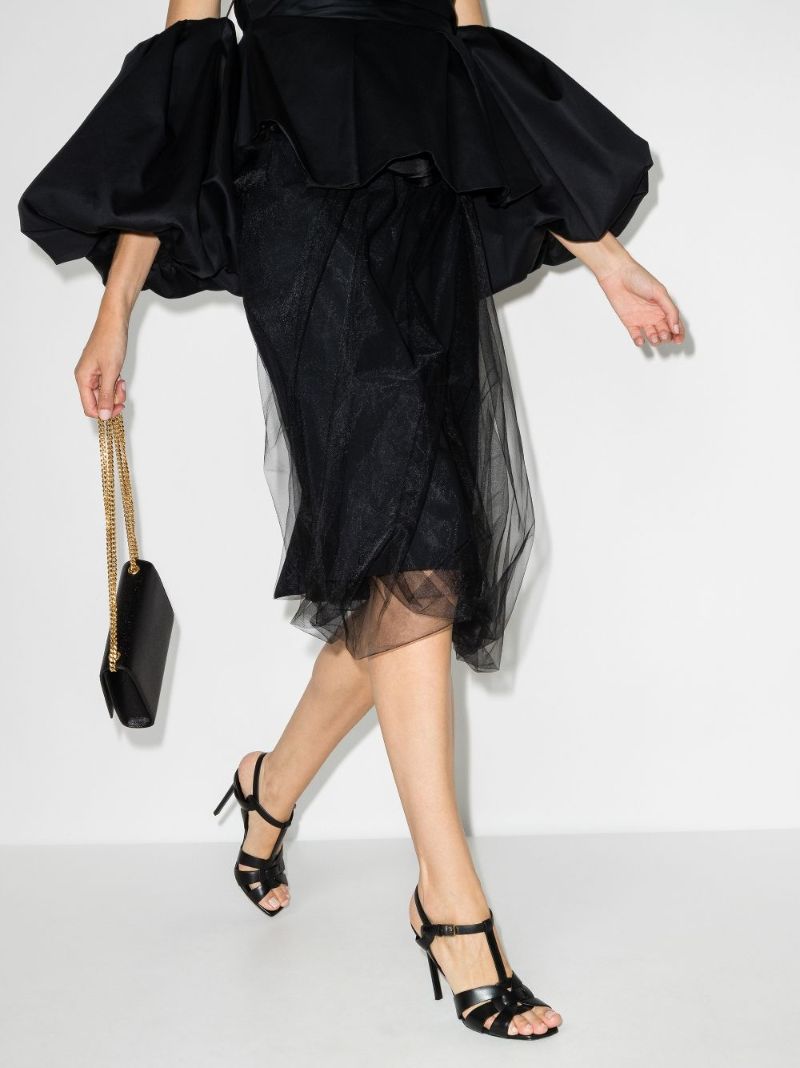 Black Tribute 105 Leather Sandals