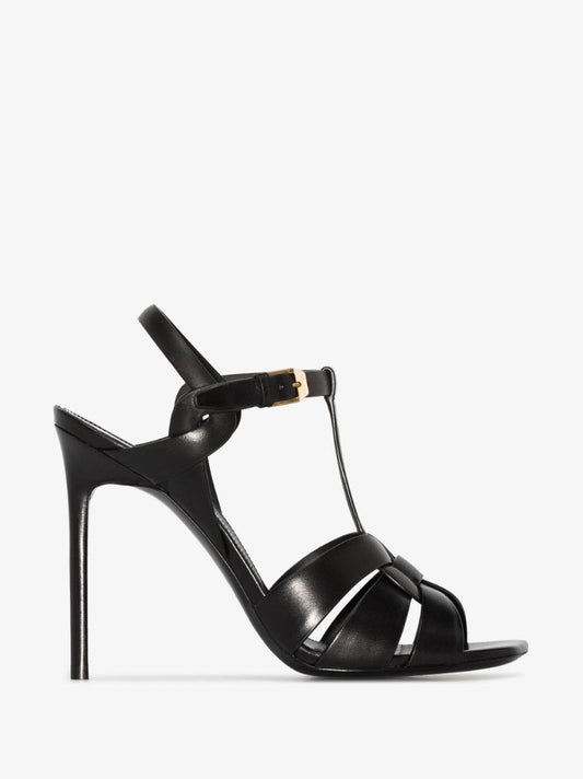 Black Tribute 105 Leather Sandals