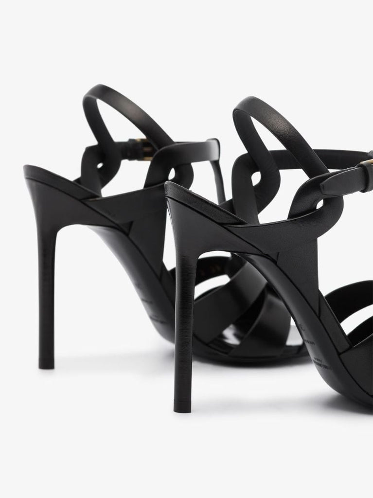 Black Tribute 105 Leather Sandals