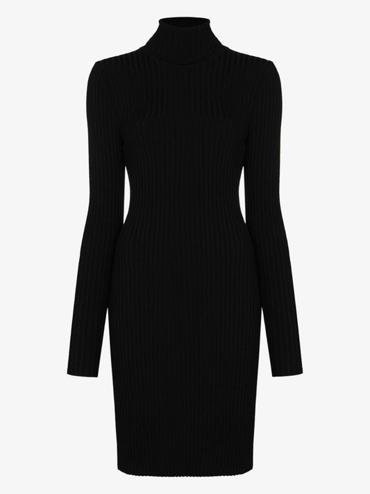 Ribbed Knit Mini Dress