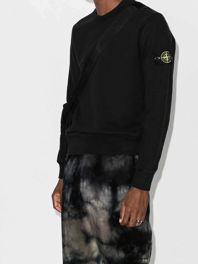 Black Crew Neck Cotton Sweatshirt