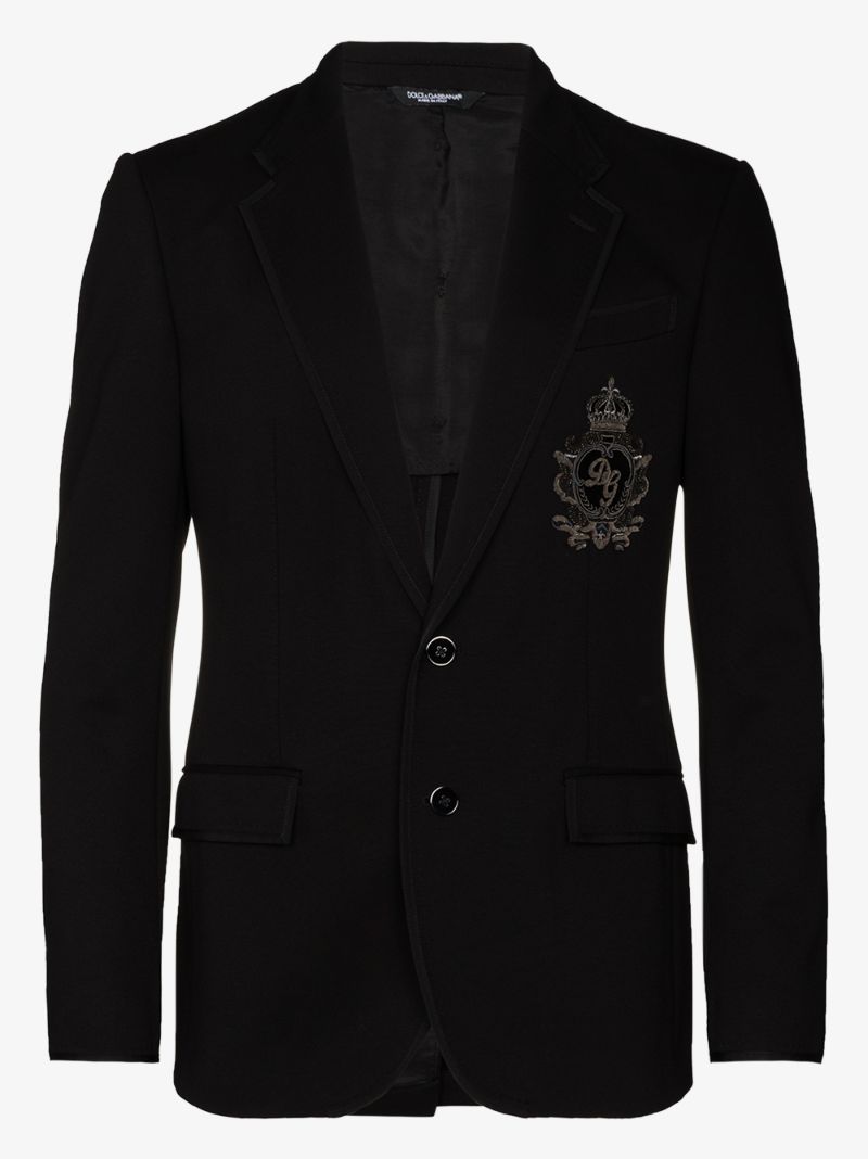 Logo Patch Jersey Blazer