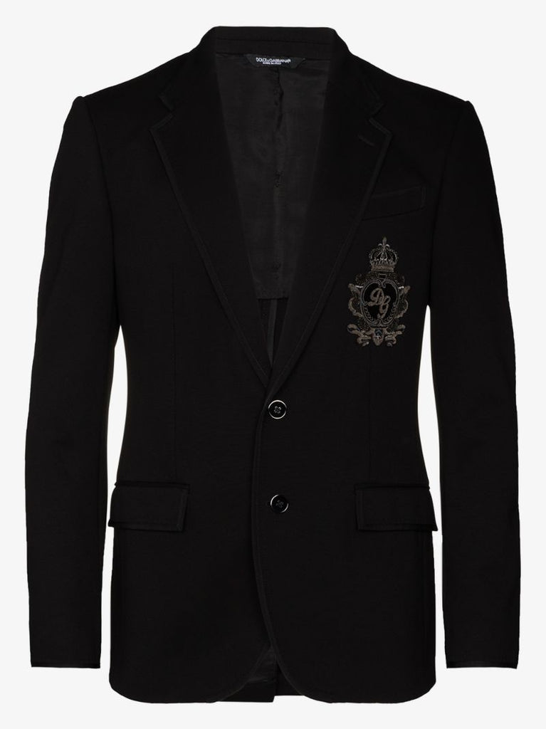 Logo Patch Jersey Blazer