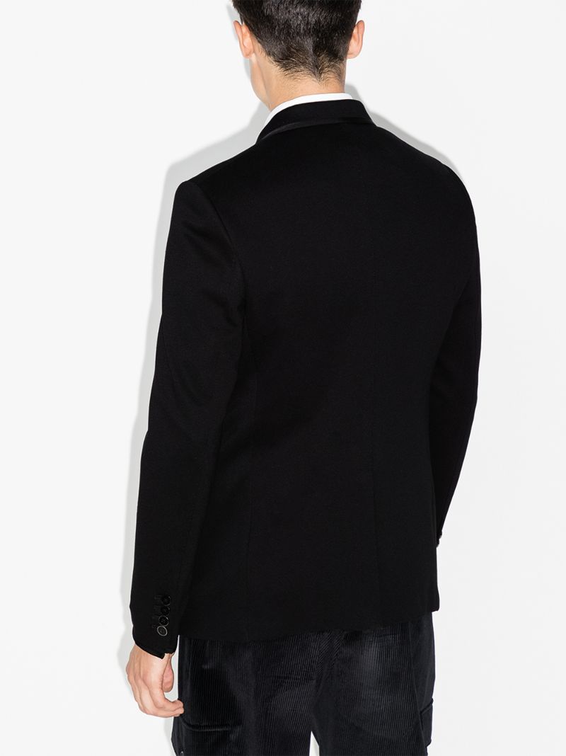 Logo Patch Jersey Blazer