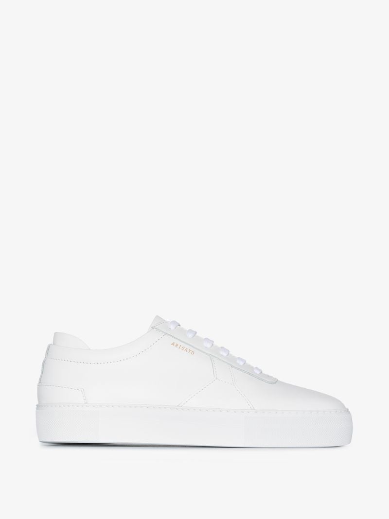 White Platform Leather Sneakers