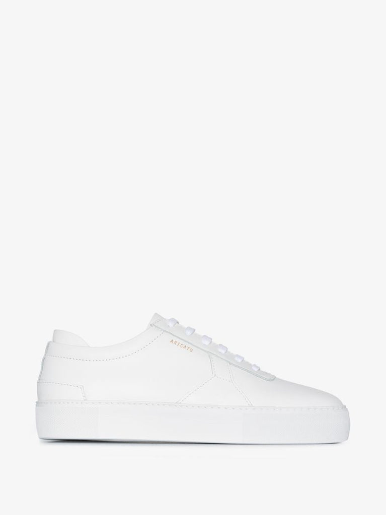White Platform Leather Sneakers