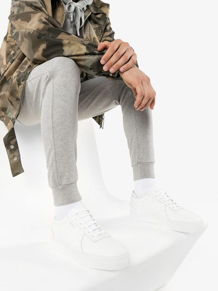 White Platform Leather Sneakers