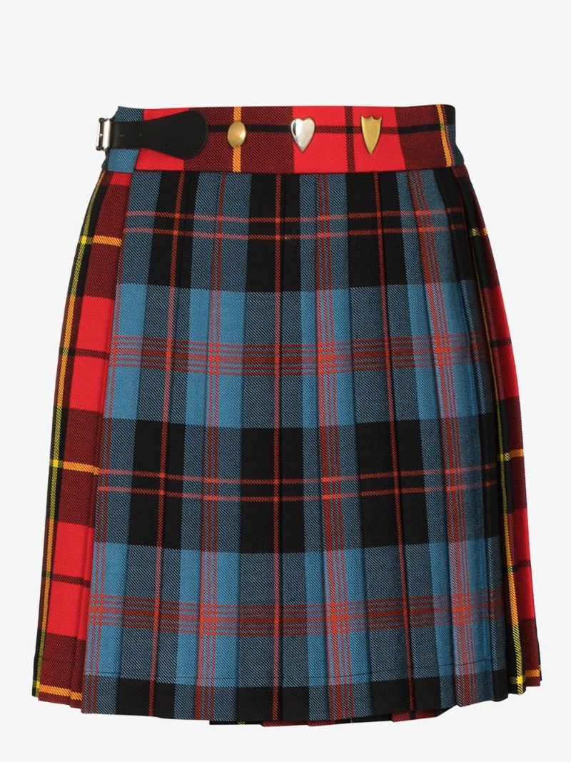 X Browns 50 Tartan Wool Mini Kilt Skirt
