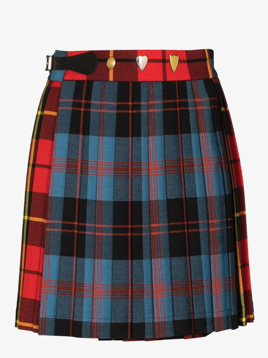 X Browns 50 Tartan Wool Mini Kilt Skirt