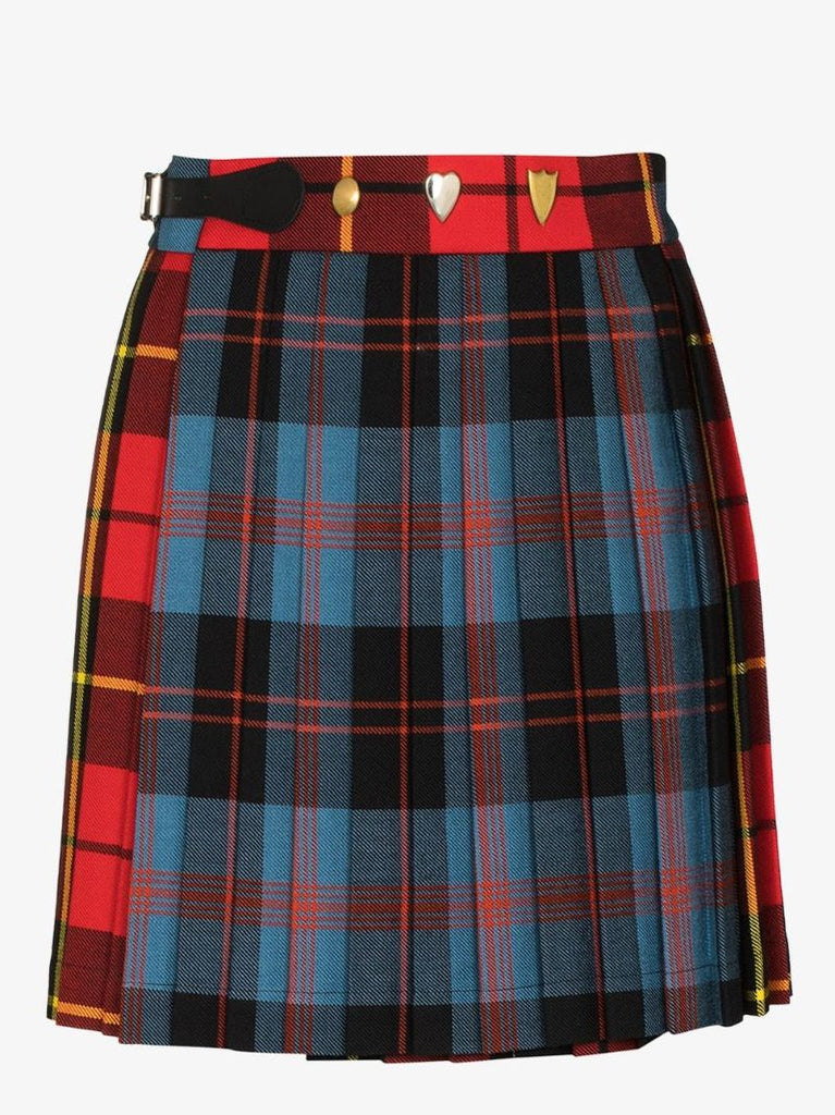 X Browns 50 Tartan Wool Mini Kilt Skirt